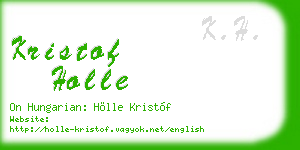 kristof holle business card